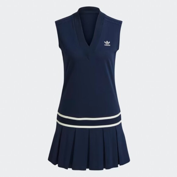 Adidas Tennis Dress in Navy and White - Picture 3 of 6